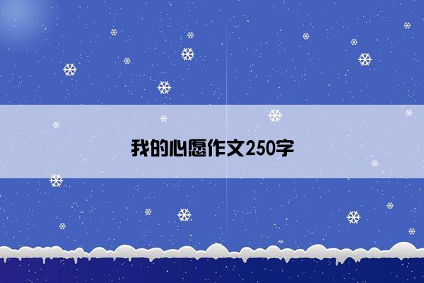 我的心愿作文250字