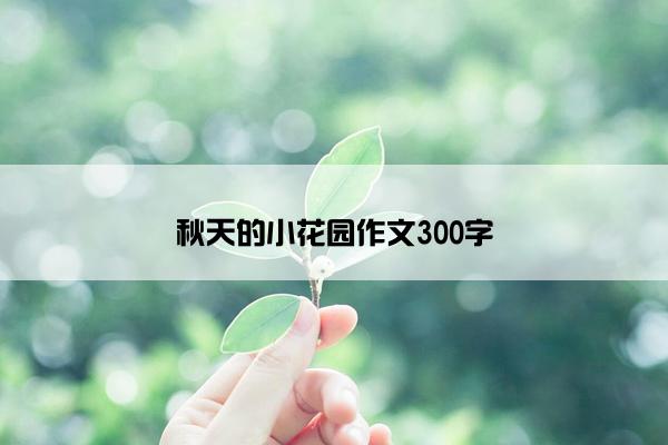 秋天的小花园作文300字