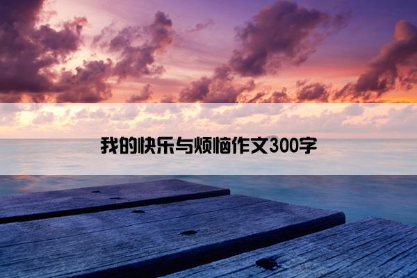 我的快乐与烦恼作文300字
