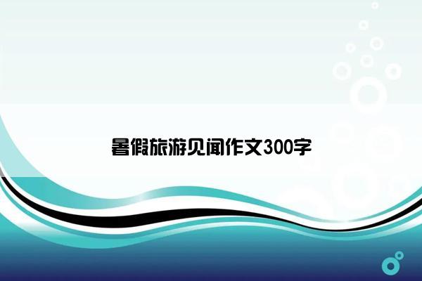 暑假旅游见闻作文300字