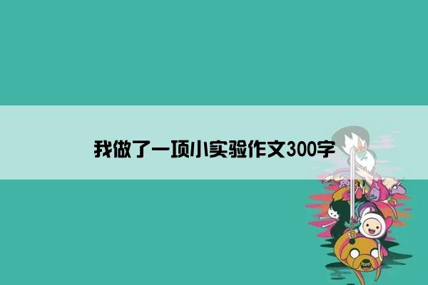 我做了一项小实验作文300字