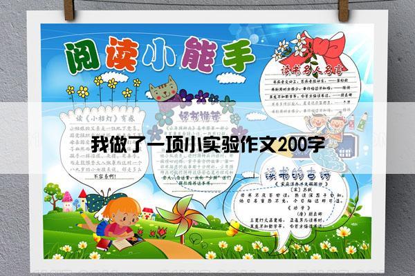 我做了一项小实验作文200字