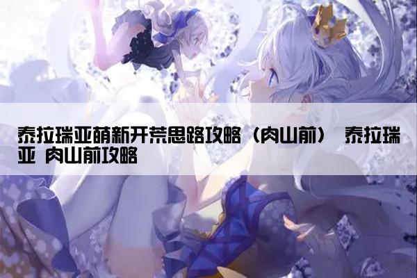 泰拉瑞亚萌新开荒思路攻略（肉山前） 泰拉瑞亚 肉山前攻略