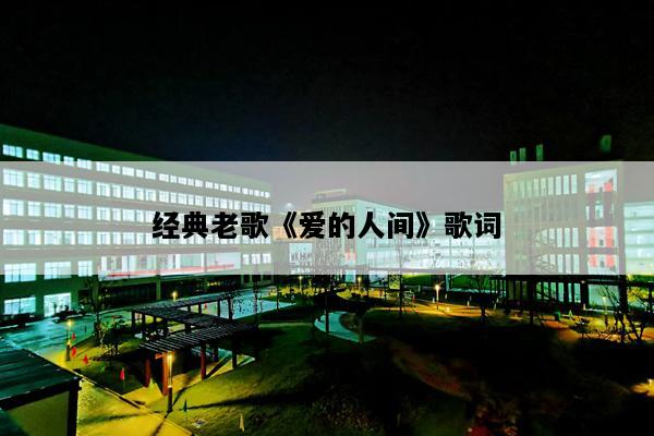 经典老歌《爱的人间》歌词