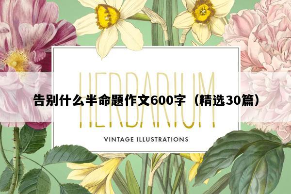 告别什么半命题作文600字（精选30篇）
