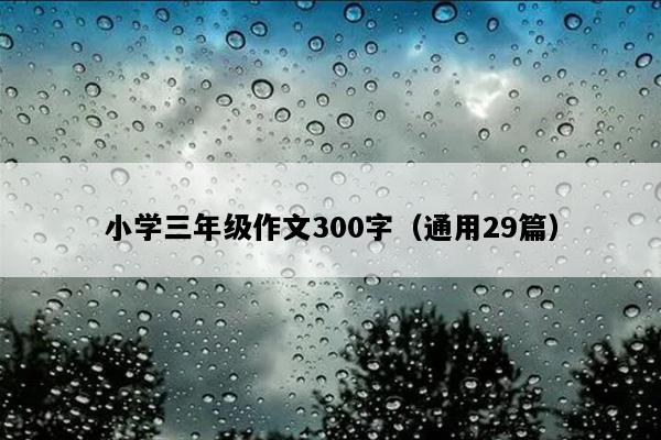 小学三年级作文300字（通用29篇）
