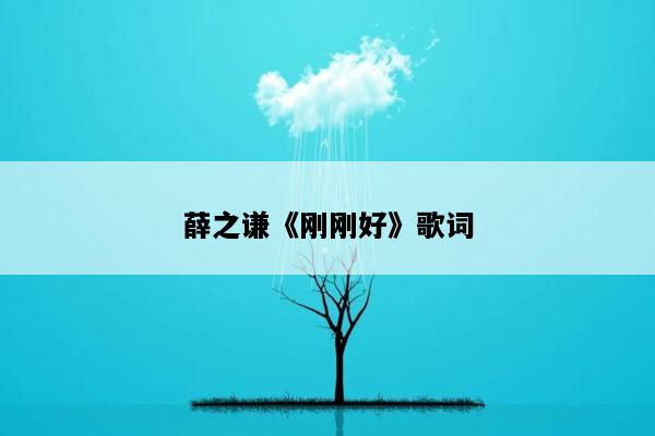 薛之谦《刚刚好》歌词