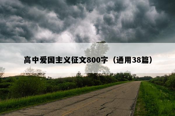 高中爱国主义征文800字（通用38篇）