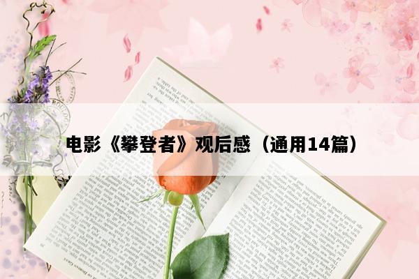 电影《攀登者》观后感（通用14篇）