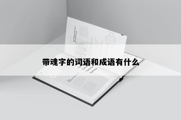 带魂字的词语和成语有什么