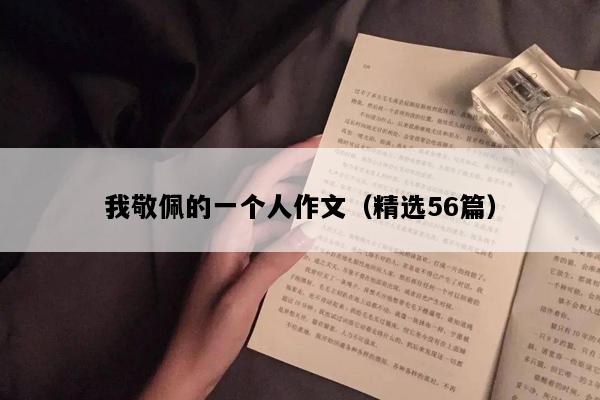 我敬佩的一个人作文（精选56篇）