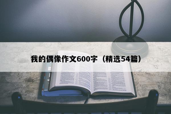 我的偶像作文600字（精选54篇）