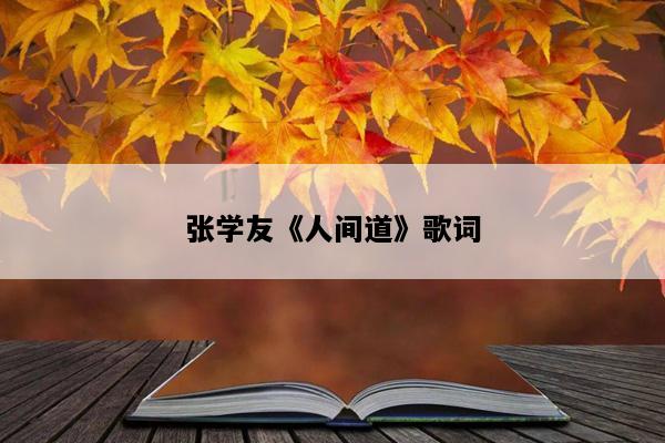 张学友《人间道》歌词