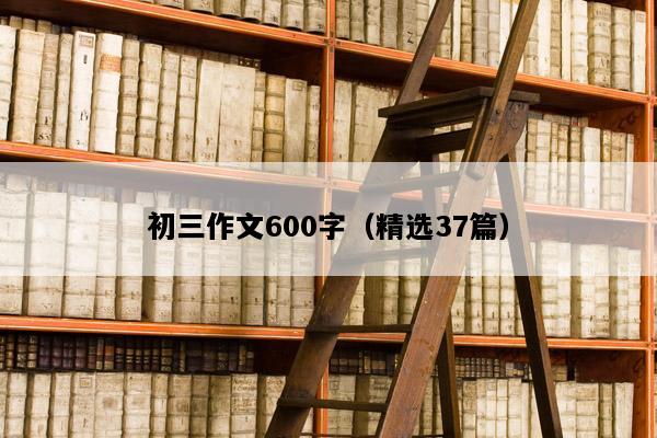 初三作文600字（精选37篇）