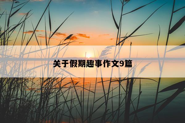 关于假期趣事作文9篇