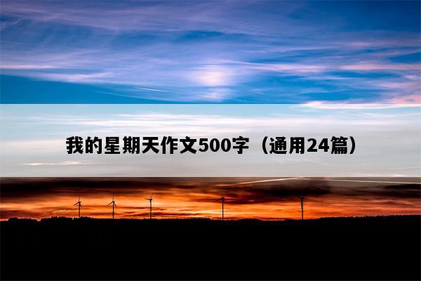 我的星期天作文500字（通用24篇）