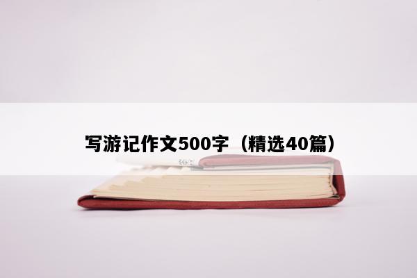 写游记作文500字（精选40篇）