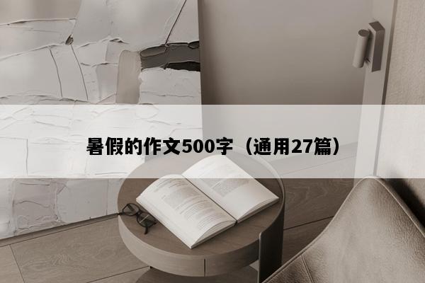 暑假的作文500字（通用27篇）