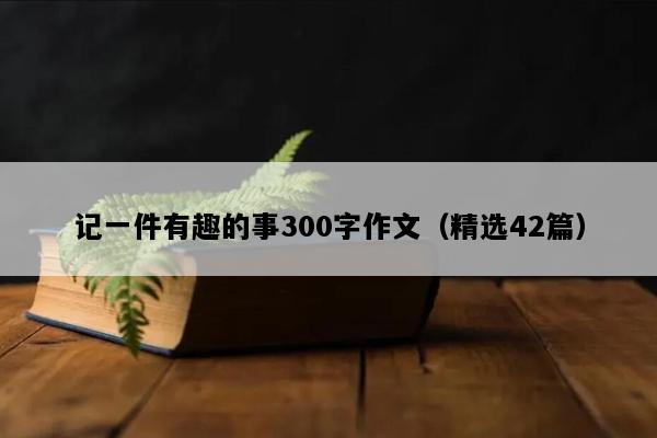 记一件有趣的事300字作文（精选42篇）