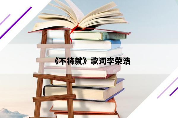 《不将就》歌词李荣浩