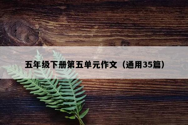 五年级下册第五单元作文（通用35篇）