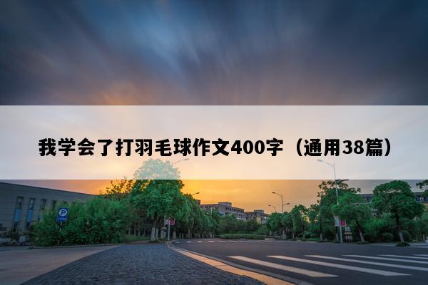 我学会了打羽毛球作文400字（通用38篇）