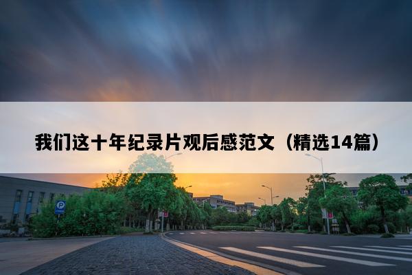 我们这十年纪录片观后感范文（精选14篇）