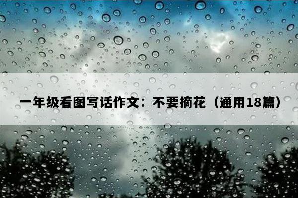 一年级看图写话作文：不要摘花（通用18篇）