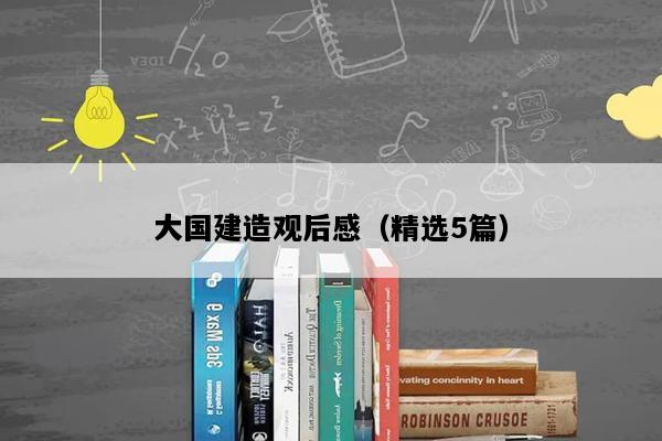 大国建造观后感（精选5篇）
