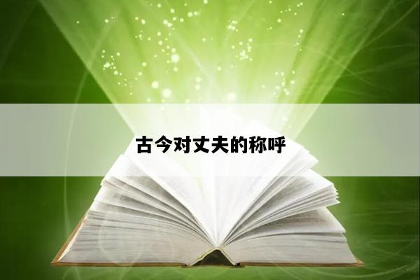古今对丈夫的称呼