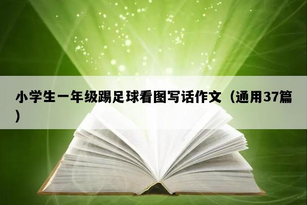 小学生一年级踢足球看图写话作文（通用37篇）