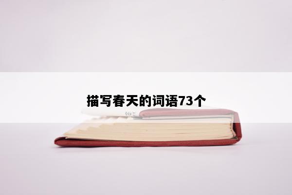 描写春天的词语73个