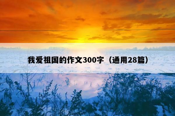 我爱祖国的作文300字（通用28篇）