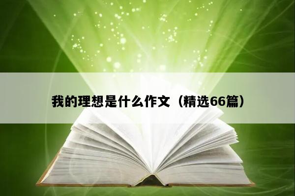 我的理想是什么作文（精选66篇）