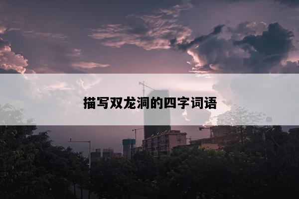 描写双龙洞的四字词语
