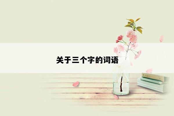 关于三个字的词语