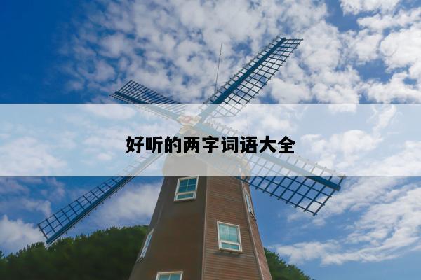 好听的两字词语大全