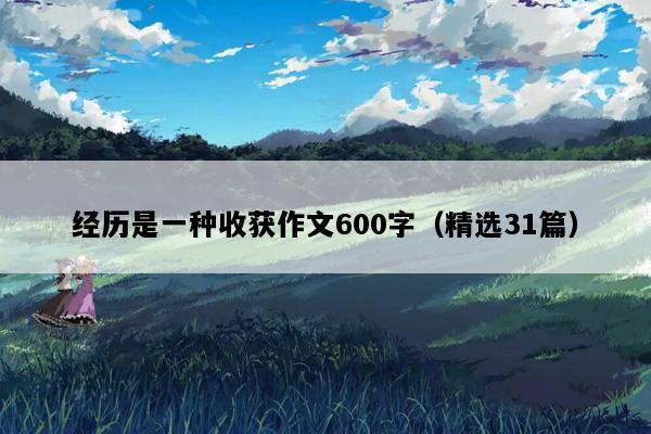 经历是一种收获作文600字（精选31篇）