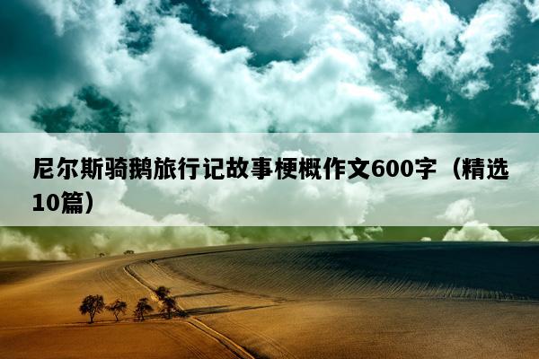 尼尔斯骑鹅旅行记故事梗概作文600字（精选10篇）