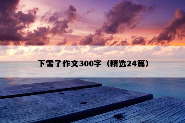 下雪了作文300字（精选24篇）