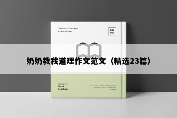 奶奶教我道理作文范文（精选23篇）