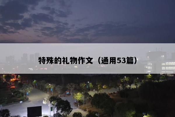 特殊的礼物作文（通用53篇）