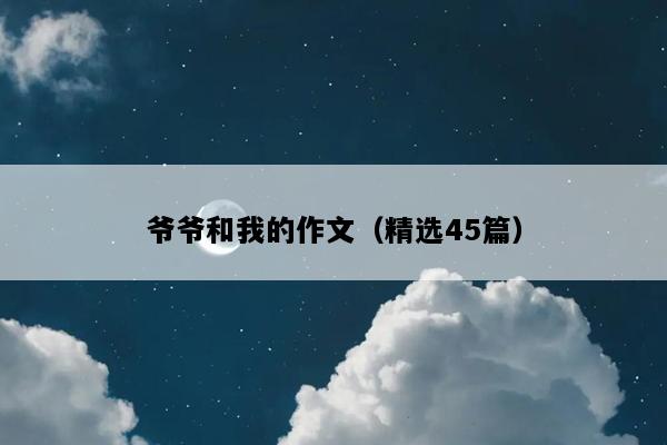 爷爷和我的作文（精选45篇）