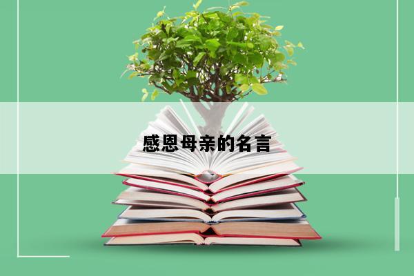 感恩母亲的名言
