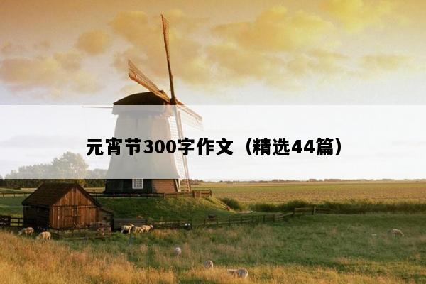 元宵节300字作文（精选44篇）