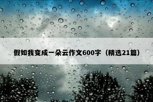 假如我变成一朵云作文600字（精选21篇）
