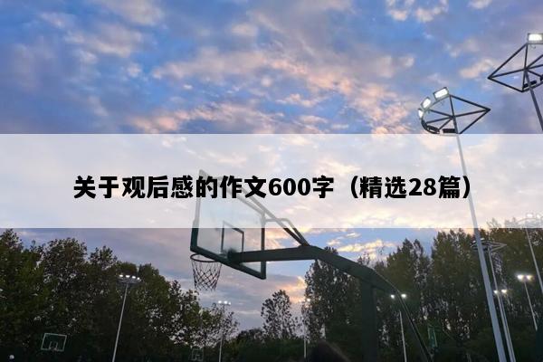 关于观后感的作文600字（精选28篇）