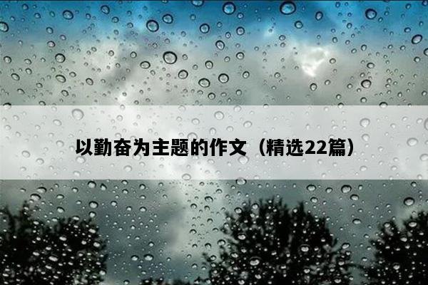以勤奋为主题的作文（精选22篇）