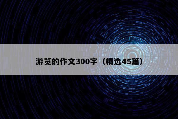 游览的作文300字（精选45篇）