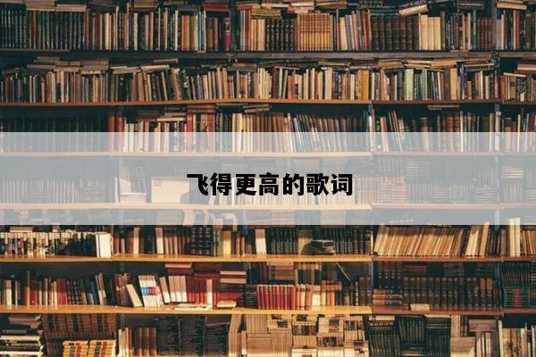 飞得更高的歌词